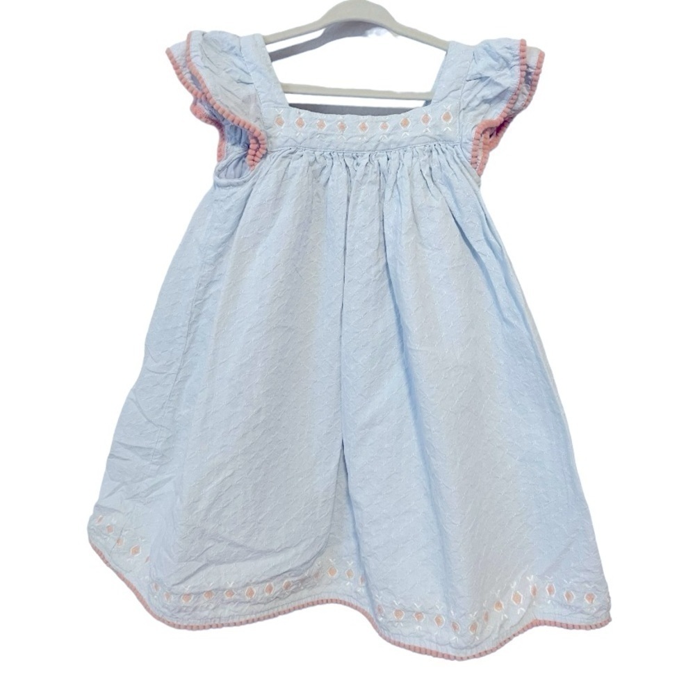 Isaac Mizrahi Dress Toddler Girl 4T Square Neck Flutter Sleeve Midi Sundress
